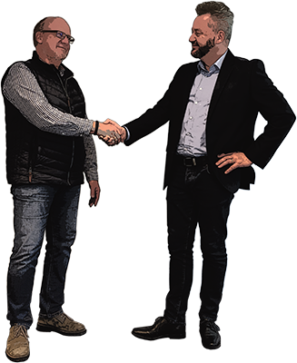 Alex und Jens schütteln sich die Hände